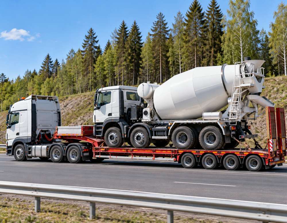 Перевозка автобетоносмесителя (миксера)